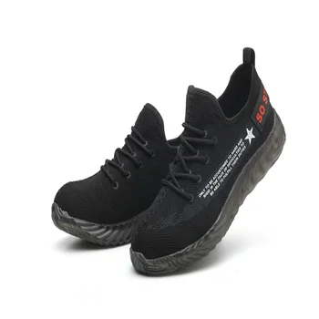 

Men's Steel Toe Work Safety Shoes Casual Breathable Outdoor Sneakers Puncture Proof Boots Comfortable Industrial Shoes for Men