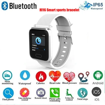 

Bluetooth Smart Band Heart Rate Tracker Fitness Tracker HI16 Smartband Smart Bracelet Waterproof Smart Wristband Smart Watch Men