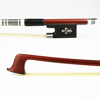 

4/4 Size Genuine Pernambuco Violin Bow Round Stick Master Fast response Natural Horsehair Ebony Frog Violin Parts Accessories