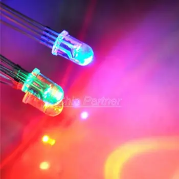 

5mm 4 Pin RGB Diffused Common Anode LED Red Green Blue 100pcs Free Shipping