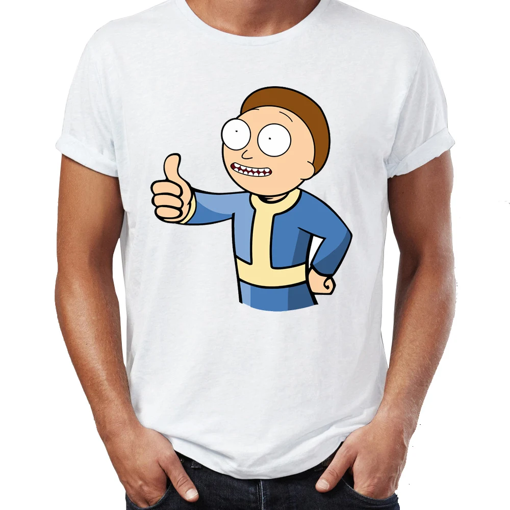 Мужская футболка Fallout VELD Boy Morty Rick and забавная с кроссовером | одежда