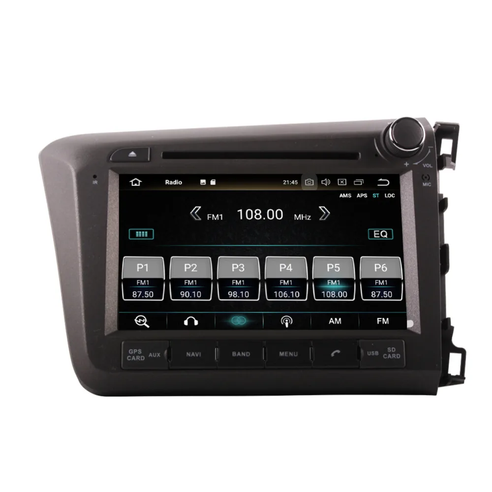 Best 4GB RAM Android 7.1/8.0 Octa Core Car GPS Navigation For Honda Civic Right Hand Driving 2012 2013 DVD Multimedia Player WIFI 3G 5