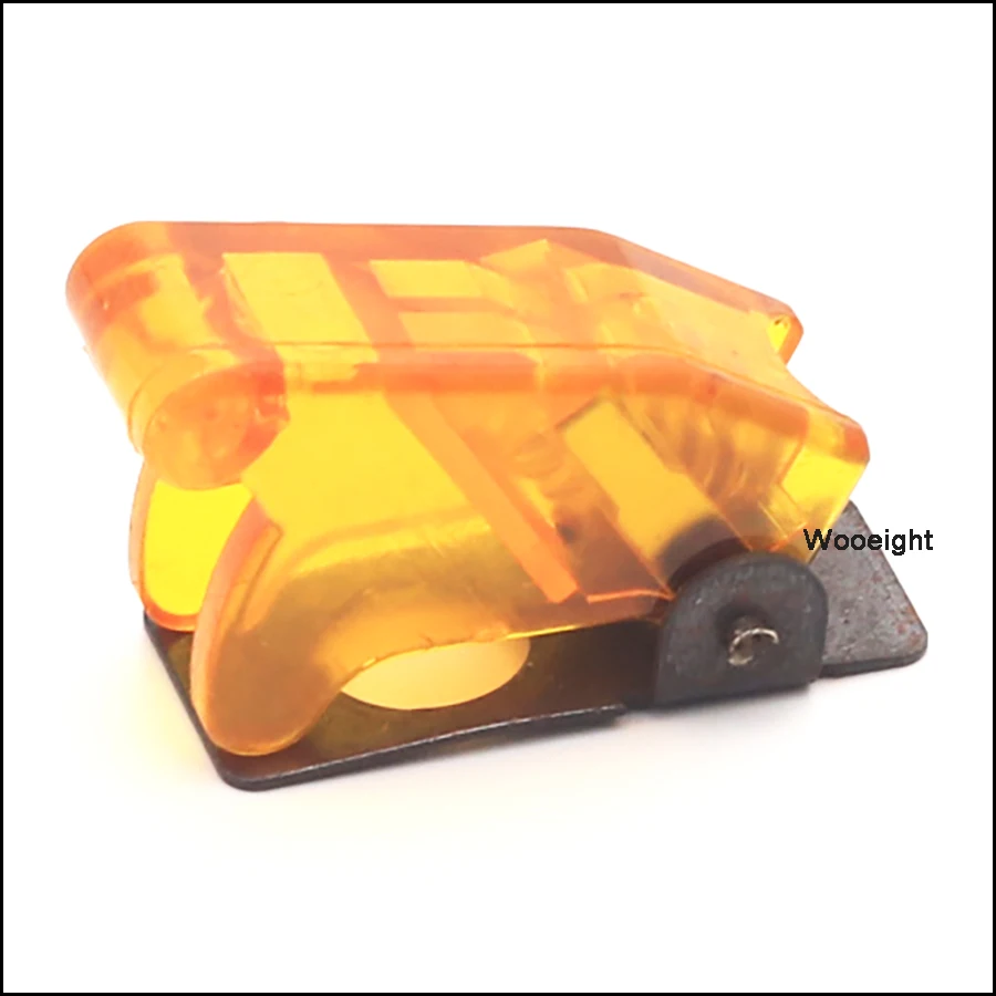 Wooeight New Auto Car Boat Truck Illuminated LED Toggle Switch With Safety Aircraft Flip Up Cover Guard ASW-07D 12V 20A (1)