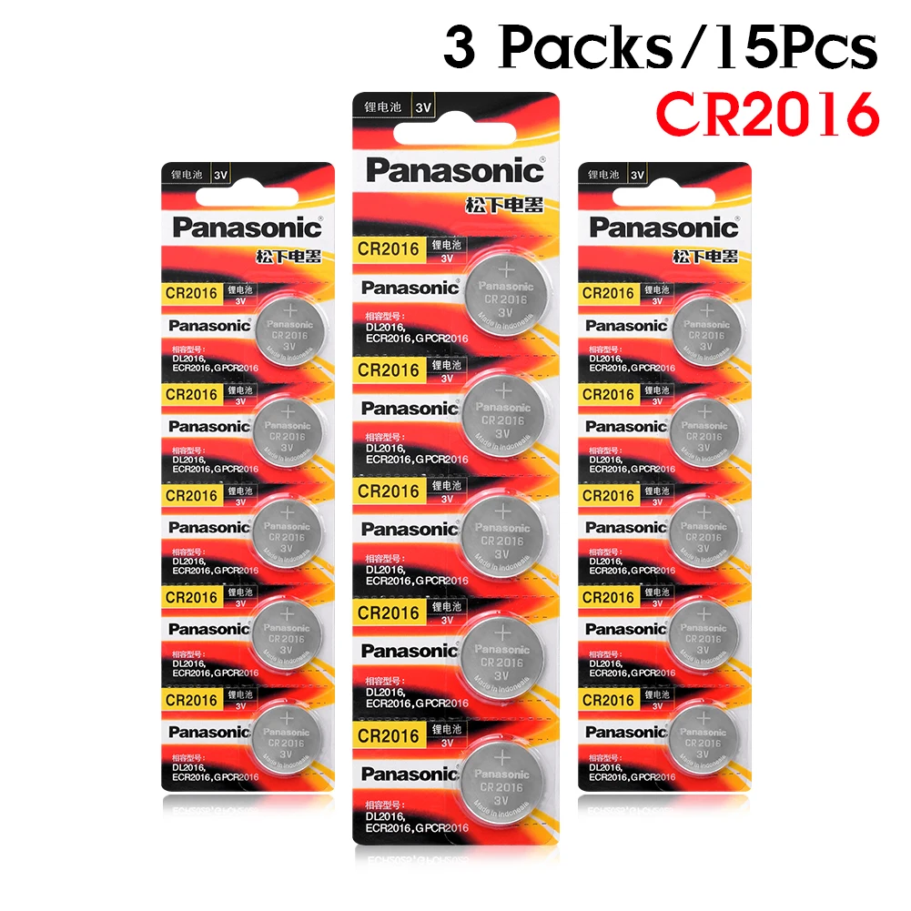 

15 X original brand new battery for PANASONIC cr2016 3v button cell coin batteries for watch computer cr 2016 For Toys