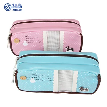 

Zhigao PU leather Pencil case for school & office Supplies cute Stationery Storage bag Gift Pencil Bag School Case pencil pouch