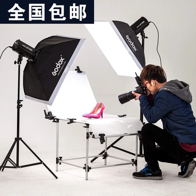 Comentando 250 w fotografía softbox luz establece lámparas