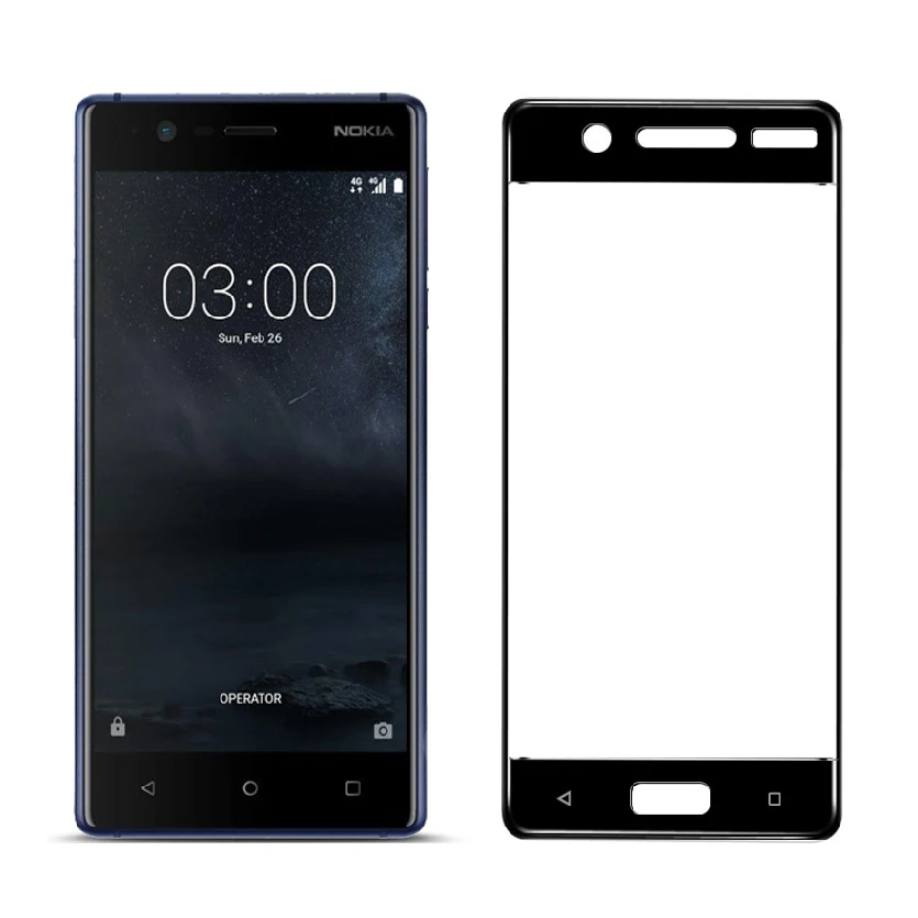 

Black 5.2inch 9H 2.5D Curved Edge Full Cover Tempered Glass For Nokia 5 Screen Protector For Nokia5 Glass Protective Guard Film