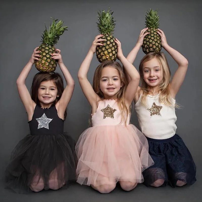 

BABY GIRLS DRESSES PRINCESS DRESSES LACE BLING BLING STARS GIRLS PARTY DRESSES SUNDRESS UNICORN DRESS