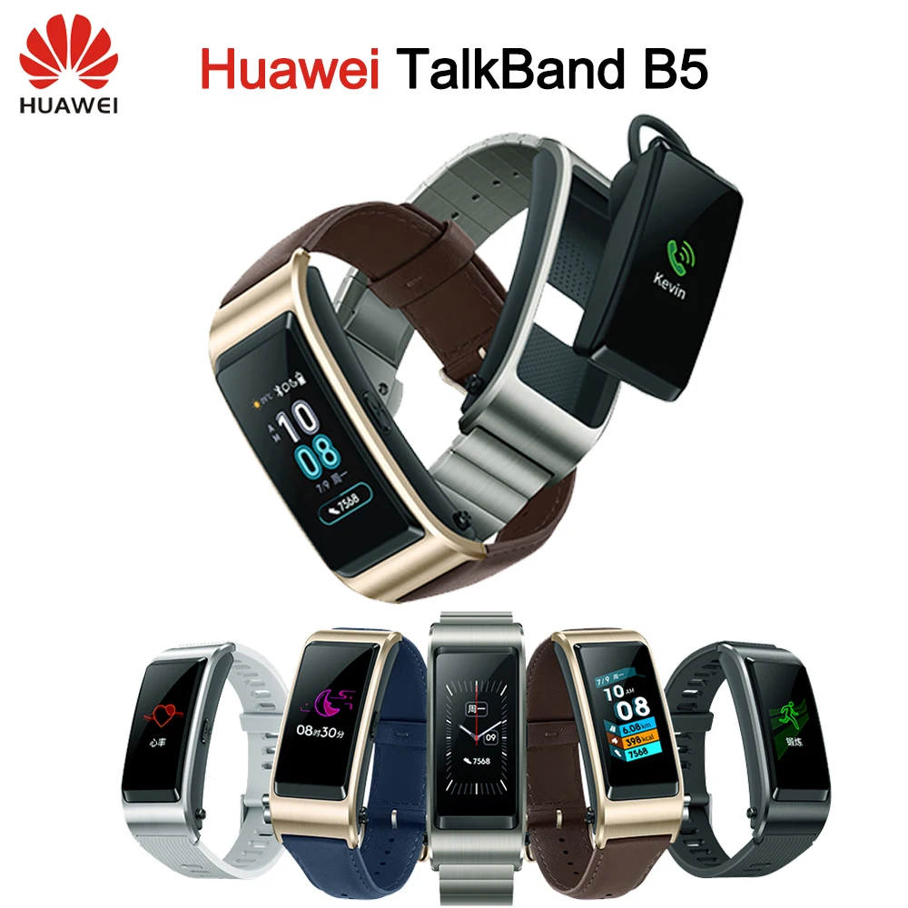 Original Huawei TalkBand B5 Talk Band Bluetooth Smart Bracelet Wearable Sports Wristbands Touch