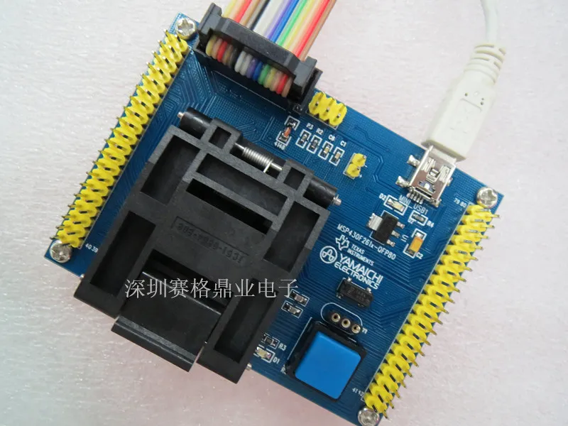 Оригинальное тестовое сиденье TI IC MSP430F261X горящая программа MSP430F261x гнездо Adapte QFP80 |
