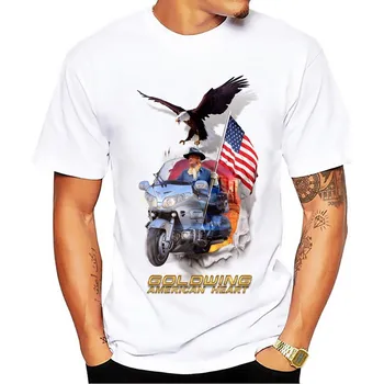 

goldwing American heart design t shirt men 2018 new white Breathable Casual plus size tee shirt homme no glue print tshirt
