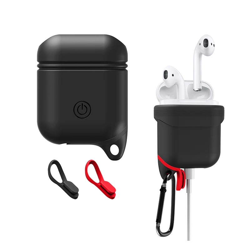 

Silicone Protection Case for AirPods Earphone Box Case Shockproof Anti-lost Sports Accessories for Airpods