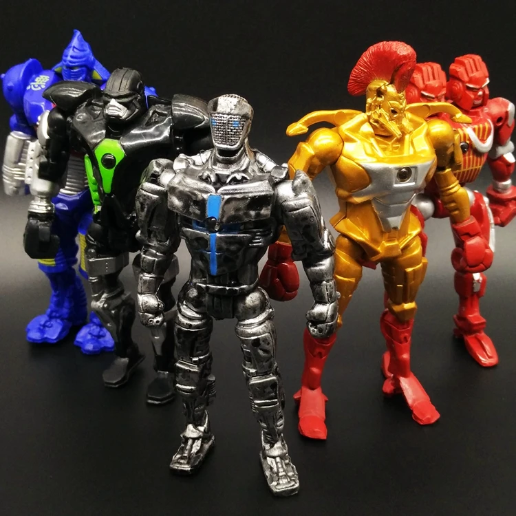

13cm 8pcs/set Real Steel Zeus Atom Midas Adam Duracell Raider Robot Model Toys Gift Action Figure Cartoon dolls OPP Packaging