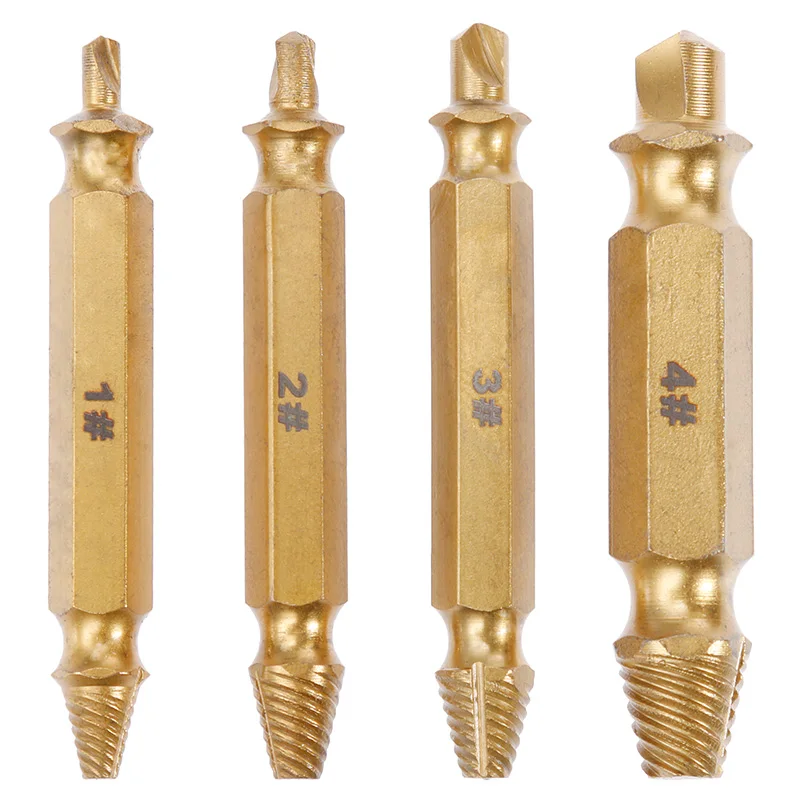 Vastar Золотой инструмент для удаления поврежденных винтов набор, r отвертка и экстрактор набор-набор из 4 инструмент для удаления поврежденных винтов