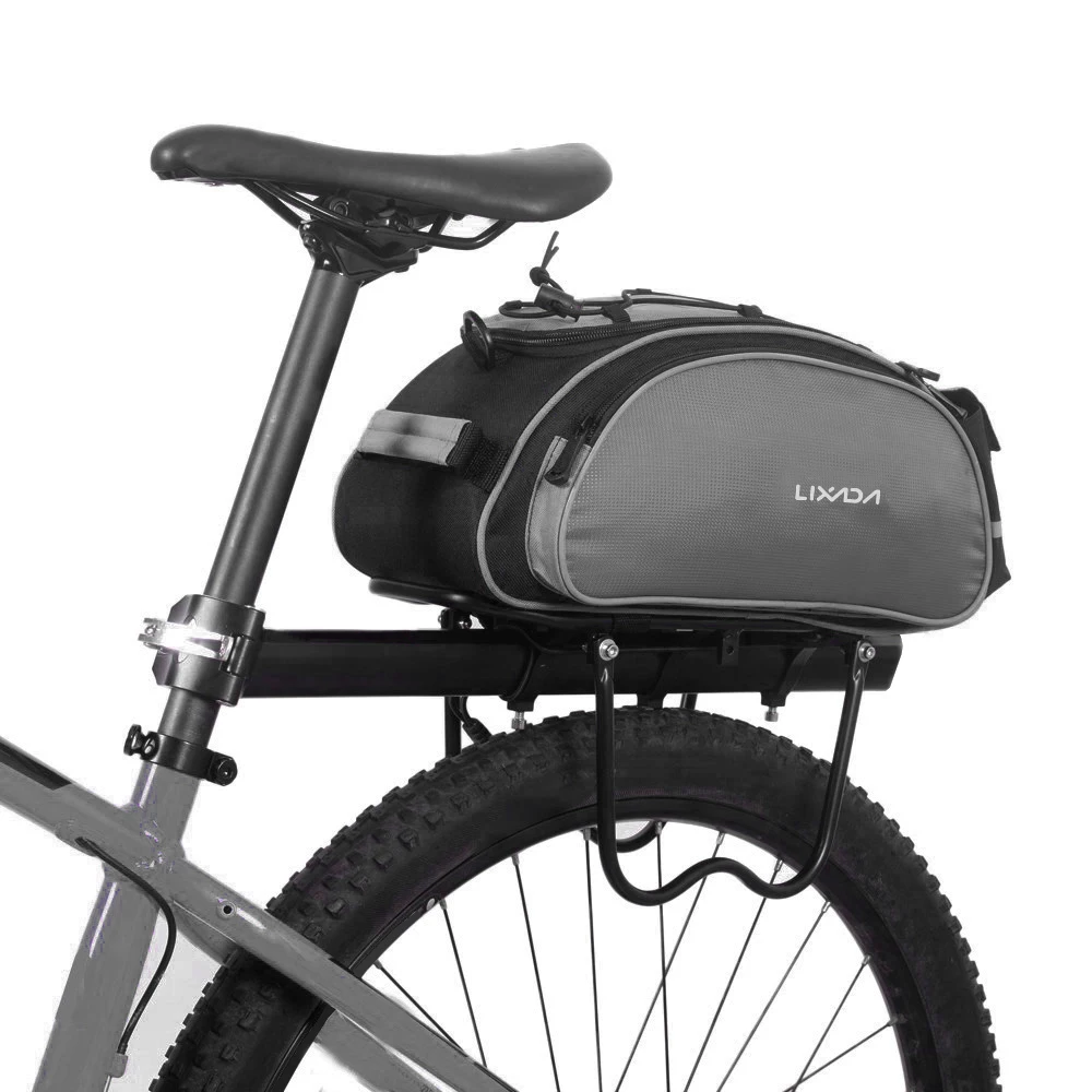 Cheap Lixada 13L Multifunctional Bicycle Rear Seat Bag Outdoor Cycling Bike Rack Seat Bag Rear Trunk Pannier Backseat Bag Handbag 3