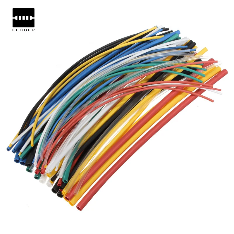 

70 pcs Flame Retardant Durable 7 Color Assorted Colors Ratio 2:1 Polyolefin Heat Shrink Tubing Tube Kits