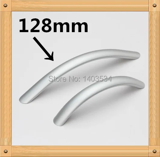 

Length 154mm Hole CC 128mm Zinc Alloy Kitchen Furniture pulls Solid wardrobe handle drawer handle