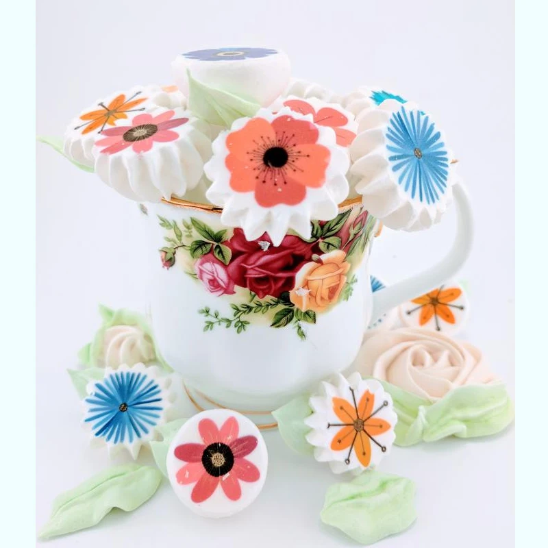 Смешайте красивый цветок сахарная штамп бумага для украшения торта безе, лист передачи на заказ Печать Sugarcraft кухонные принадлежности