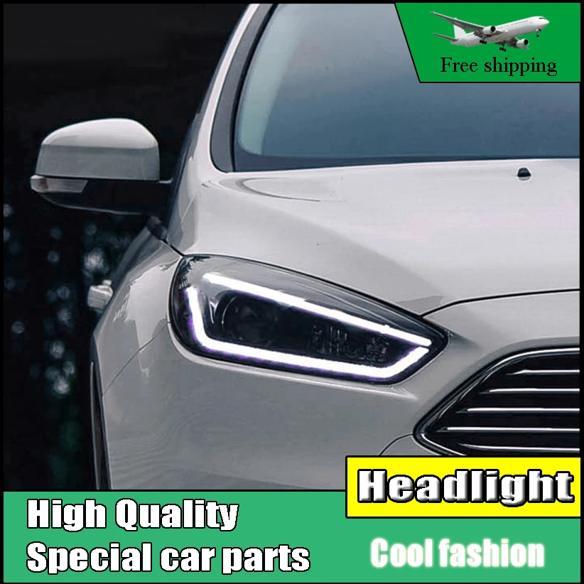 Head Lamp Case For Ford Focus Mk3 2017 Headlights Led Headlight Head Lamp Case For Ford Focus Mk3 2017 Headlights Led Headlight Drl Lens Double Beam Bi Xenon Hid Dynamic Turn Signal Light In Car Embly From