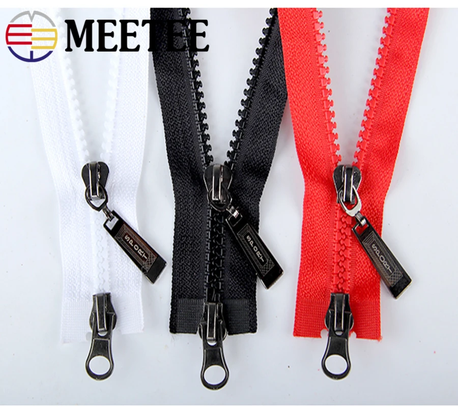 Meetee 5pcs 5#multicolor 80cm Resin Double Open-end zipper for Down jacket Coat DIY Cloth Accessories Sewing Crafts AP2471 | Дом и сад