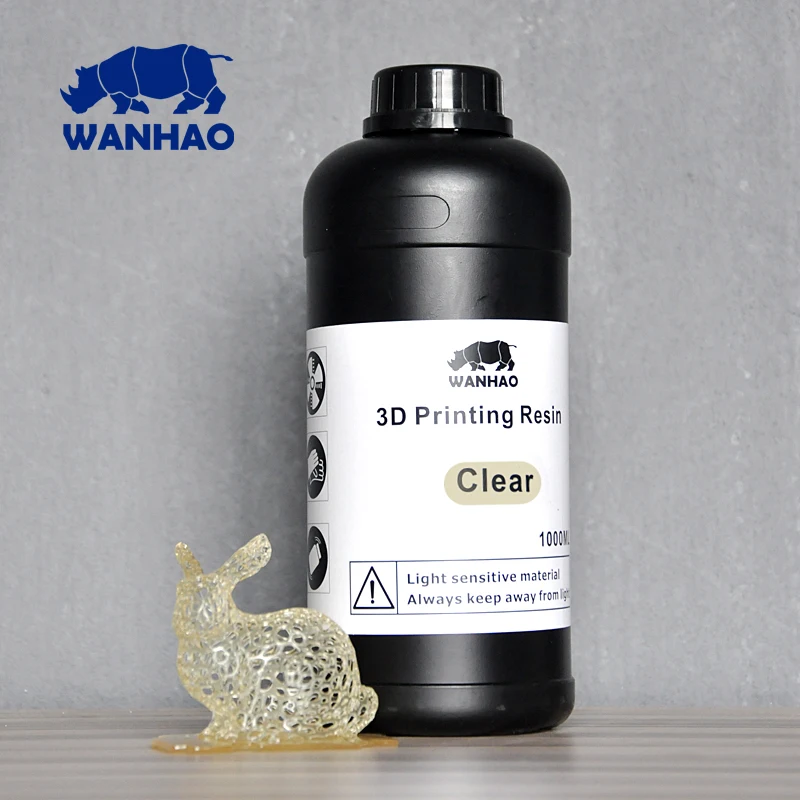 

Clear - UV 405nm photopolymer resin for LCD/SLA 3d printer Wanhao Duplicator 7 (D7) - 1000 ml