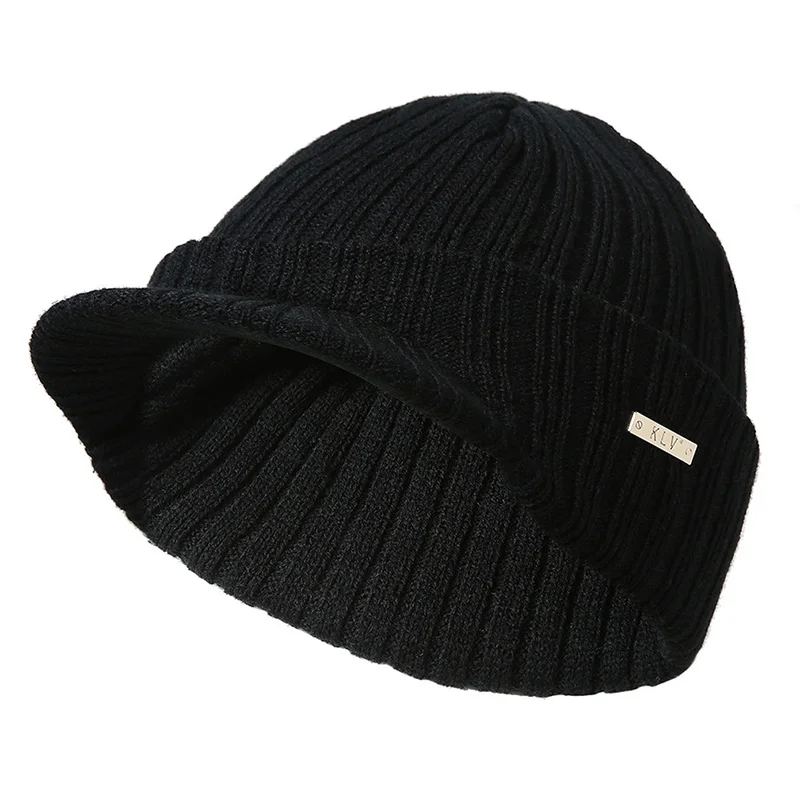 

2019 Fashion Men Women's Hat Autumn Winter Casual Solid Unisex Stripe Knitting Soft Warm Visors Peaked Cap Sport Skiing Caps