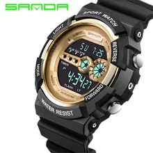 Sanda часы мужские военные спортивные мужские s часы лучший бренд класса люкс водонепроницаемый светодиодный цифровые часы для мужчин часы Erkek Kol Saati