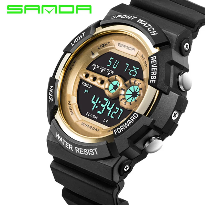 Prix pour 2017 Sanda Montre Hommes Sport Militaire Montres Hommes Top Marque Imperméable de luxe LED Montre Numérique Pour Hommes Horloge Erkek Kol Saati Prix pour 2017 Sanda Montre Hommes Sport Militaire Montres Hommes Top Marque Imperméable de luxe LED Montre Numérique Pour Hommes Horloge Erkek Kol Saati
