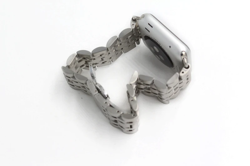 Ремешок URVOI для apple watch series 1 2 3 ремешок на запястье из нержавеющей стали браслет модный дизайн iwatch 7 рядов Бабочка Пряжка