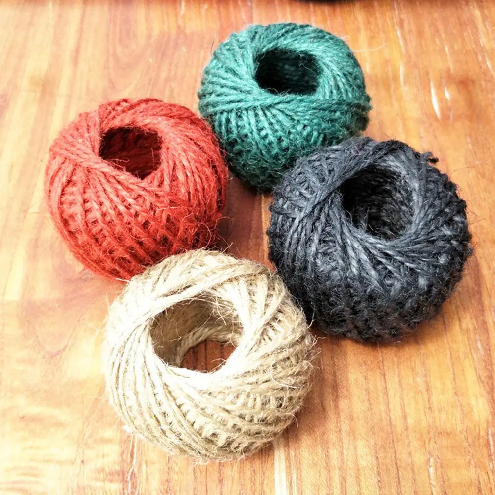 30M Natural Jute Rope 2mm Diameter Party Wedding Gift Wrapping Cords DIY Art Scrapbooking Craft 