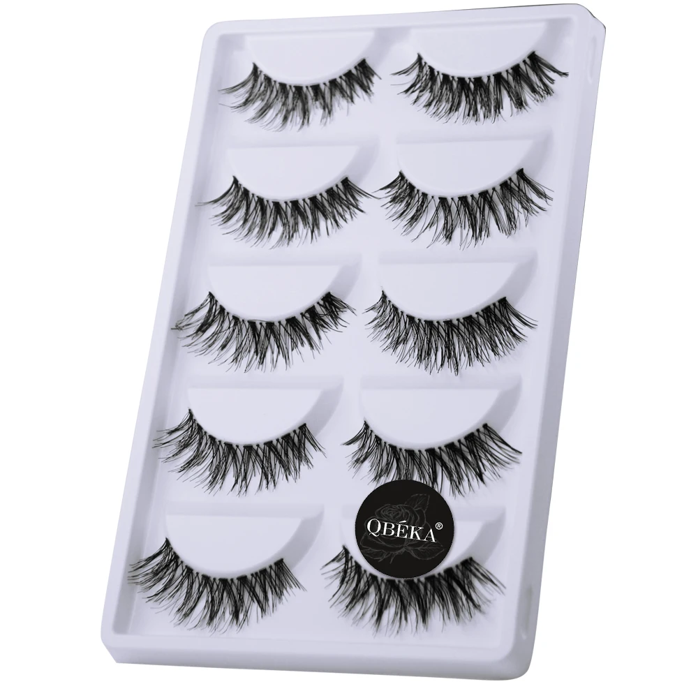 

5 Pairs False Eyelashes Extensions Natural Thick Long Fake Lash Handmade Eye Lashes Makeup Tool Lash Crisscross Cilios A20-White