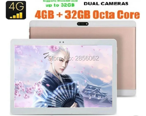 10 inch Octa Core 4G Tablet PC Phone Call 4GB RAM 64GB ROM 1920 1200 IPS