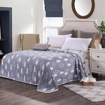 

Luxury Oversized Reversible Cotton Children Quilted Throw Blanket, Bed Decorative,Soft and Cozy- 200x230cm (Light Blue) -420GSM