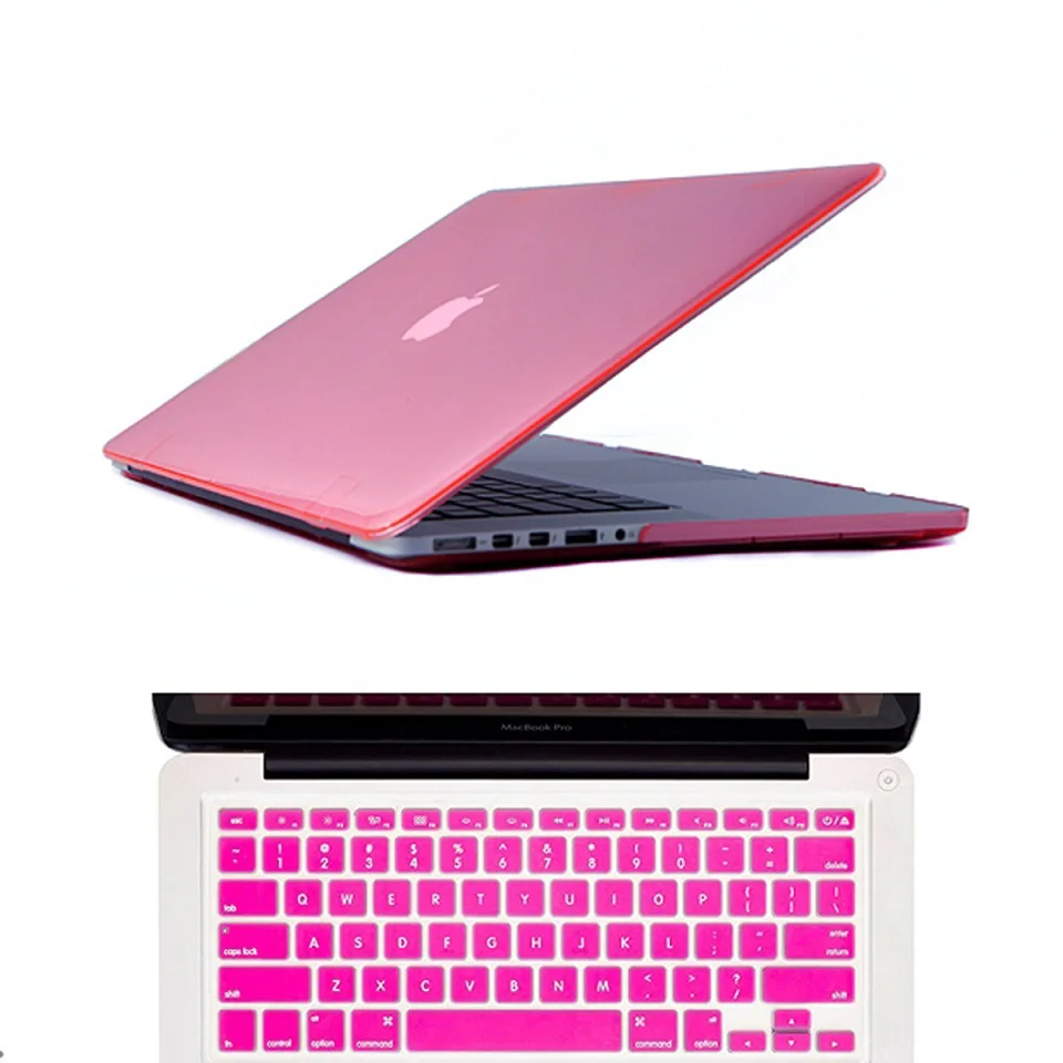 Кристально чистый жесткий чехол для MacBook Pro Air 11, 12, 13, 15 дюймов(модель: A1278, версия раннего 2012/2011/2010/2009/2008 - Цвет: Розовый
