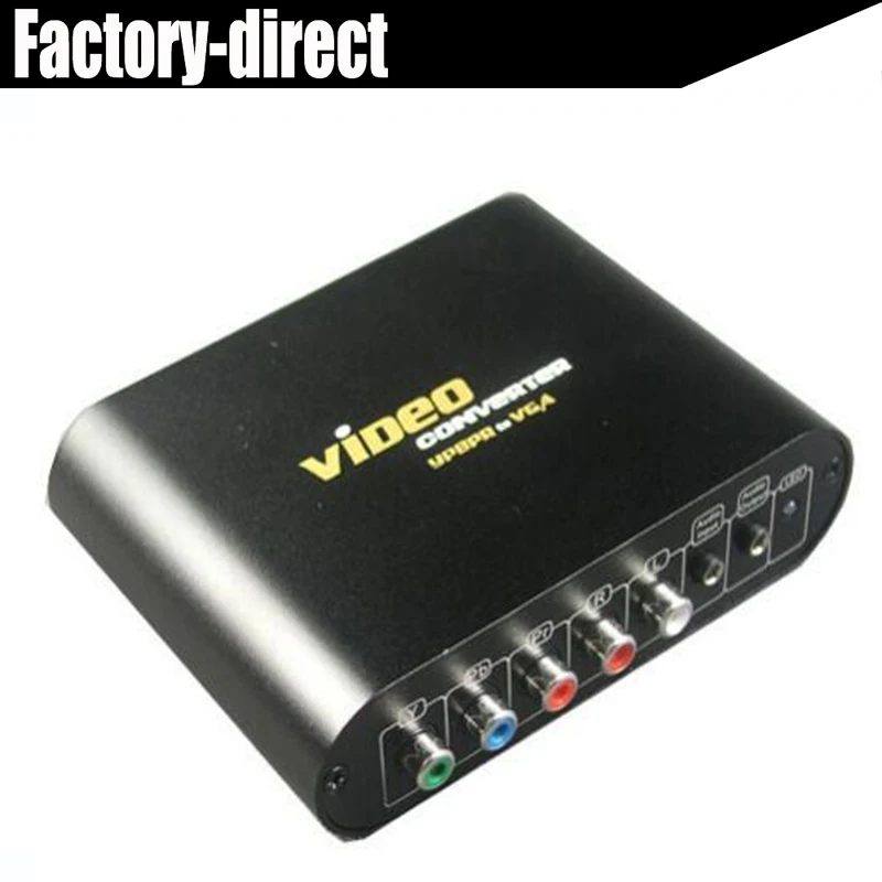 High quality VGA/Ypbpr component to vga converter for PS2/PS3/Wii,DVD player with power adapter(AU,UK,EU,US available)