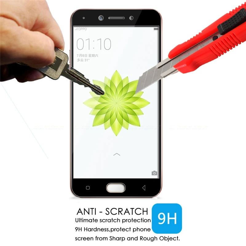Закаленное стекло Wolfsay с полным покрытием для Oppo A77 F1S A59 A39 A57 A37 протектор экрана