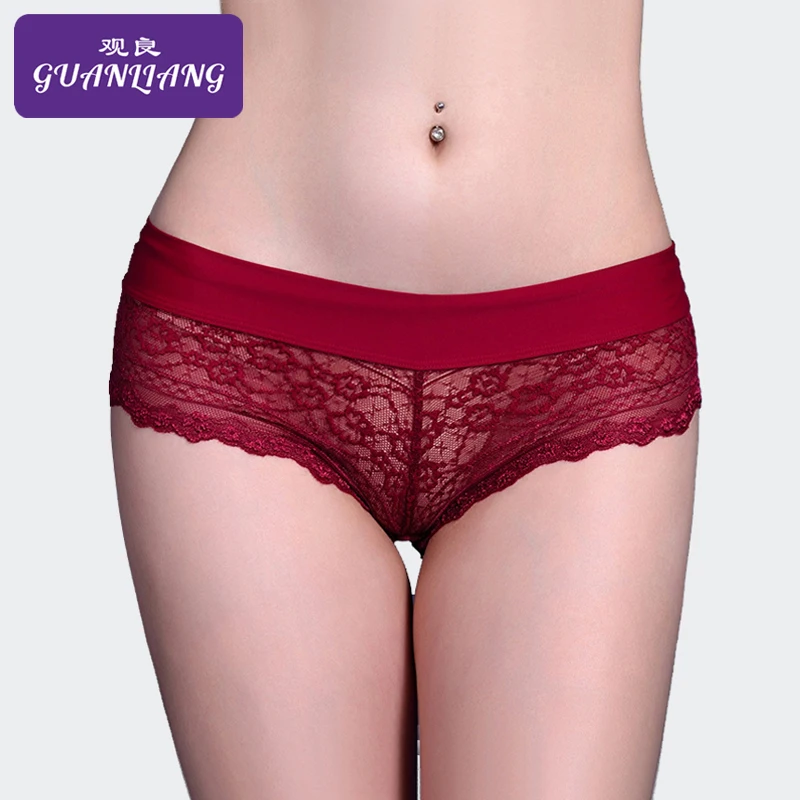

Sexy Women Lingerie Vs Lace Embroidery Panties Hipster Seamless Low Waist Underwear For Transparent Femme Briefs Cotton Crotch