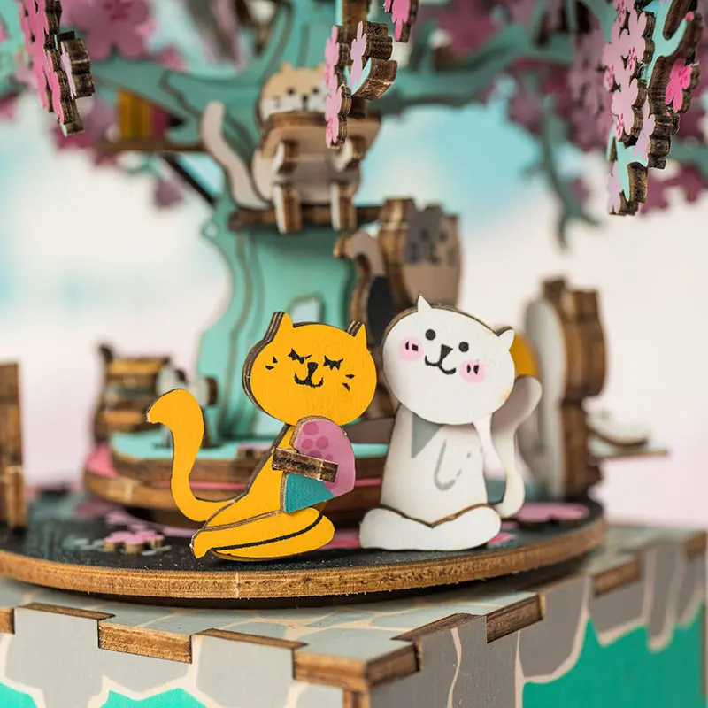 DIY caja de música de madera decoración miniatura figuras asamblea modelo Kits para niñas cumpleaños regalo AM409 DIY caja de música de madera decoración miniatura figuras asamblea modelo Kits para niñas cumpleaños regalo AM409