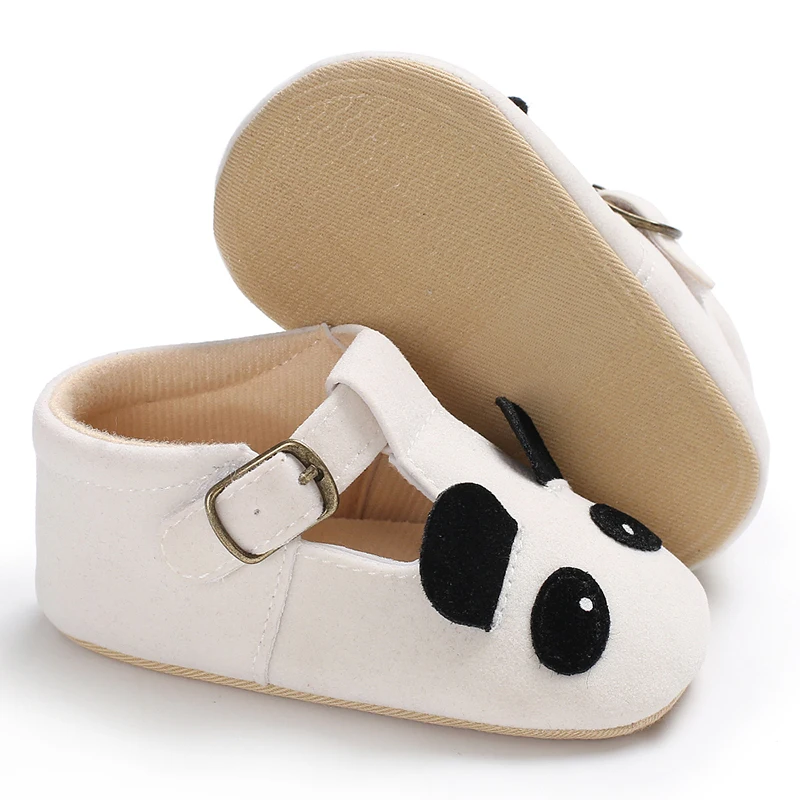 Для малышей; стильная футболка с изображением персонажей видеоигр для тех, кто только начинает ходить мягкая подошва силиконовый новорожденный гель кожаная обувь для ребенка, еще не начавшего ходить "Панда"