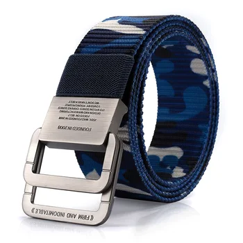 

6PCS / LOT SINGYOU Metal Double Buckle Nylon Belt for Women Men Outdoor Casual Waist Belt Solid Color High Quality Waist Strap