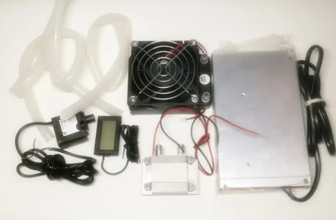 

Cooling system Thermoelectric Refrigeration Cooler Fan Peltier TEC1-12706 Kits power supply thermometer Cooling water