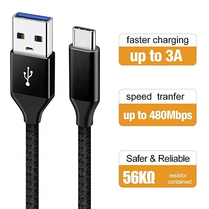 Кабель USB Type C для Huawei honor 10 p20 Xiaomi mi 9 A2 A1 6X 5X mi9 redmi note 7 samsung s10 oneplus 6 кабель мобильного