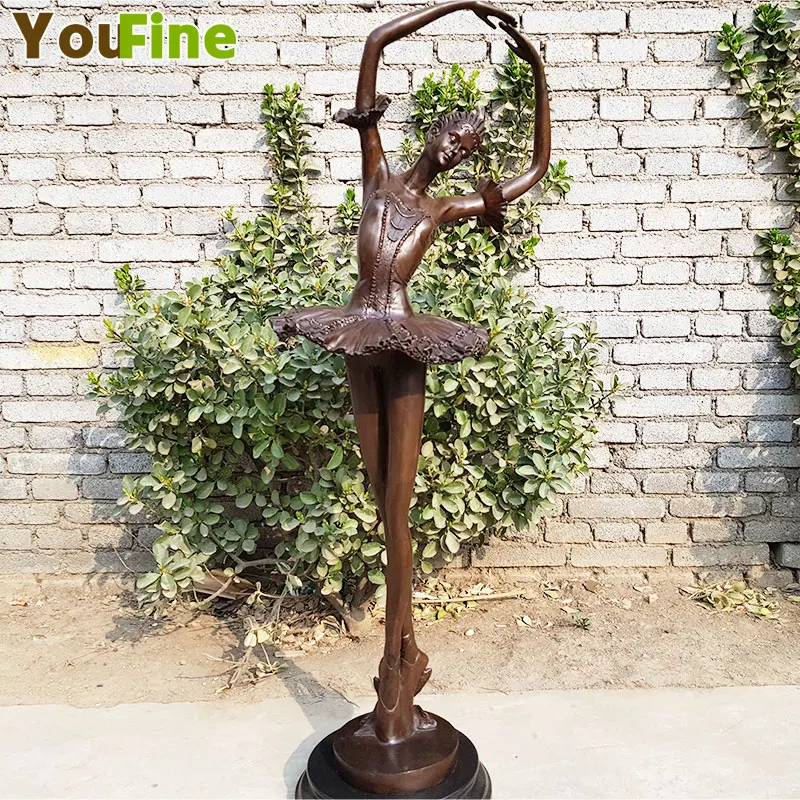 

Western Ballet Bronze Dance Statue Figurine Bronze Female Ballerina Dancer Sculpture Girl Dancing Present Art Decoration