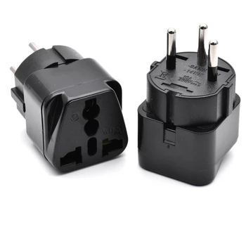 

Universal Black Copper 10A 250V EU US UK AU japan swiss germany france to Israel Egypt Pakistan adapter plug Type H