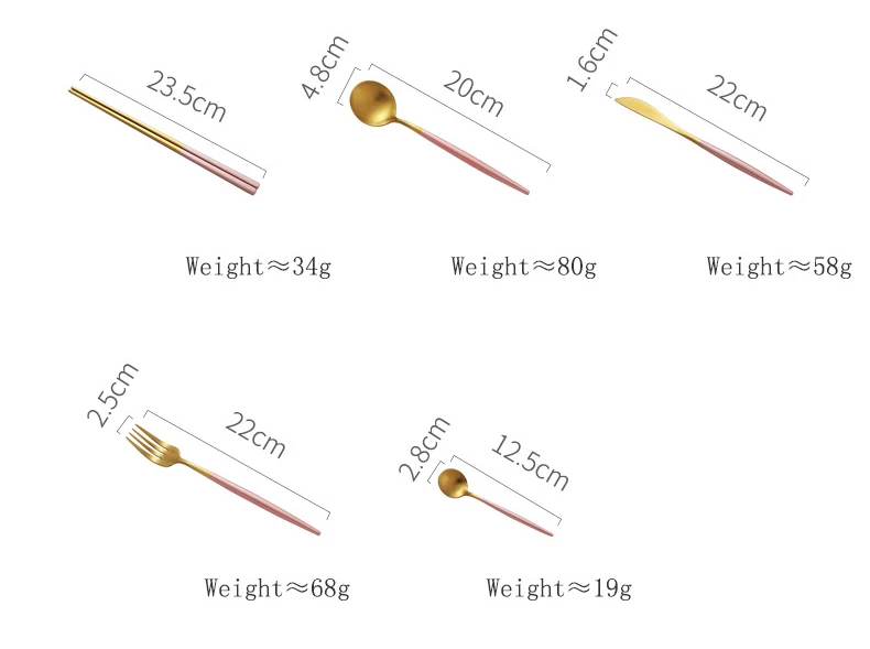 Золотой набор столовых приборов 304 из нержавеющей стали, столовый нож, вилка, Западный набор еды для детей, набор посуды для путешествий