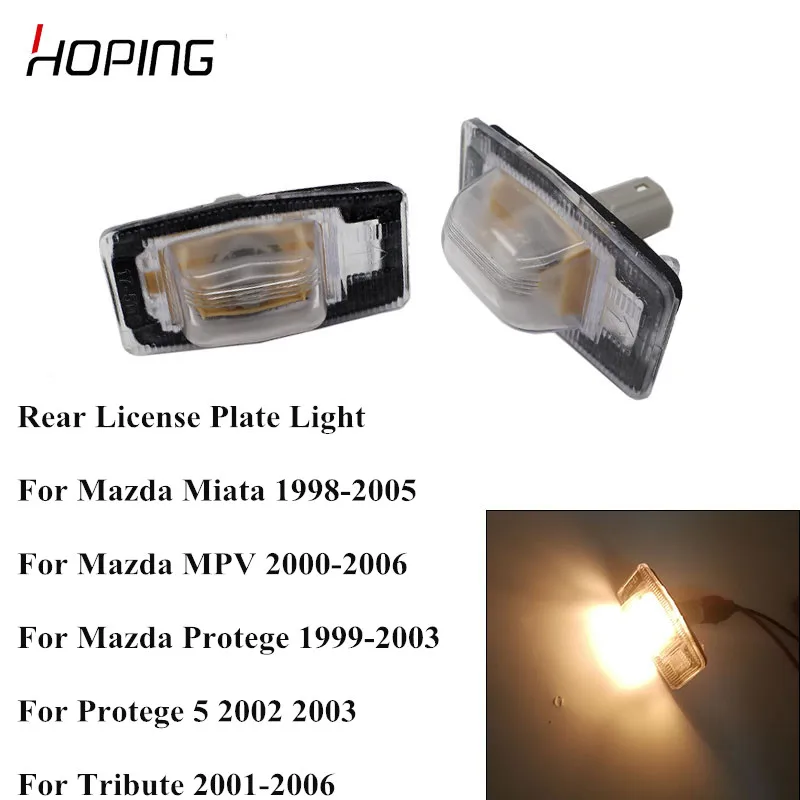 2pcs 18-SMD LED License Plate Light Assy For Ford Escape Mazda Maita MX5