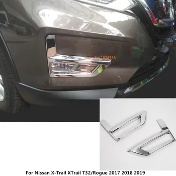 

Car Body ABS Chrome Trim Front Head Fog Light Lamp Frame Stick 2pcs For Nissan X-Trail XTrail T32/Rogue 2017 2018 2019 2020