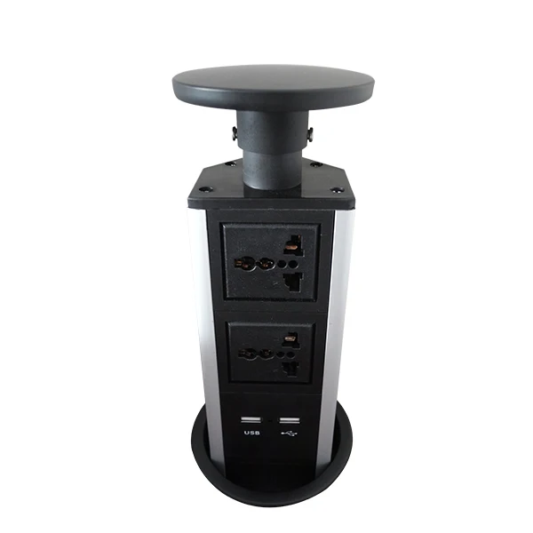 2019 220 В 16A Выдвижная электрическая розетка 3 разъема 2 USB кухонная настольная