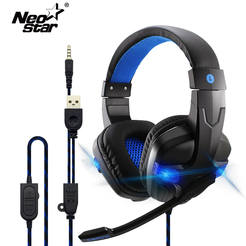 

Gaming Headset For Switch Xbox PS4 PC Surround Sound Noise Cancelling Over Headphones with Mic LED Volume Control for Laptop