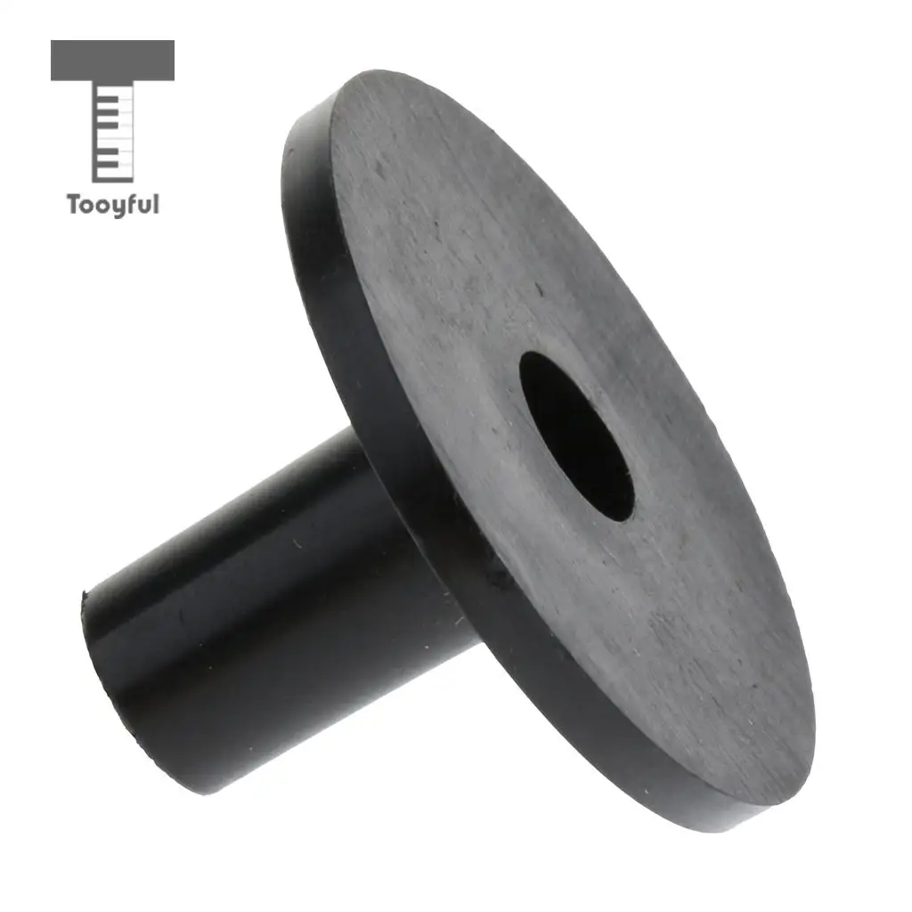 Tooyful Durable Plastic Drum Set Cymbal Stand Sleeve with Flange Base DIY Percussion Instrument Parts Black